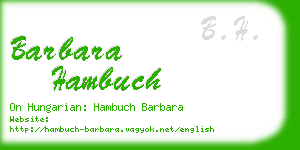 barbara hambuch business card